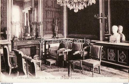 Fontainebleau - Le Palais - Le Salon de l'Abdication - 4 - old postcard - 1918 - France - used - JH Postcards