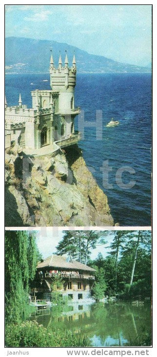 Swallow´s Nest castle - Lesnoy restaurant near Karagol lake - Yalta - Crimea - Krym - 1982 - Ukraine USSR - unused - JH Postcards