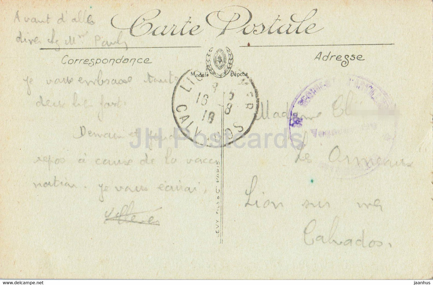 Fontainebleau - Le Palais - Le Salon de l'Abdication - 4 - old postcard - 1918 - France - used