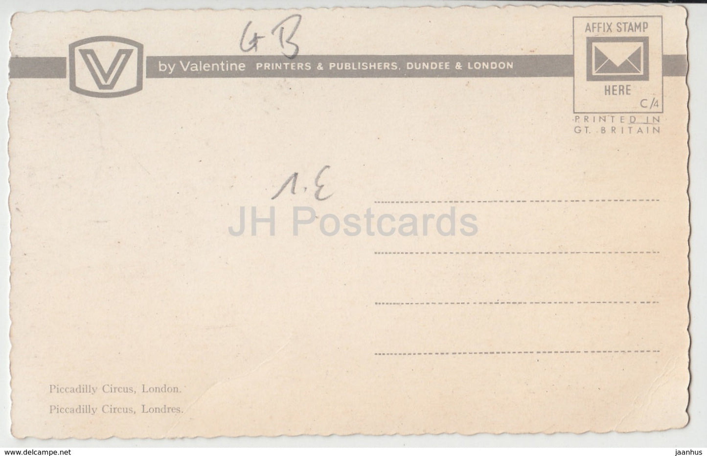 London - Piccadilly Circus - bus - ET.4896R - United Kingdom - England - used