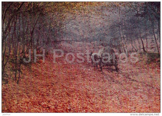 painting by Antonin Slavicek - The Fall in the Fog , 1897 - Czech art - 1967 - Russia USSR - unused - JH Postcards