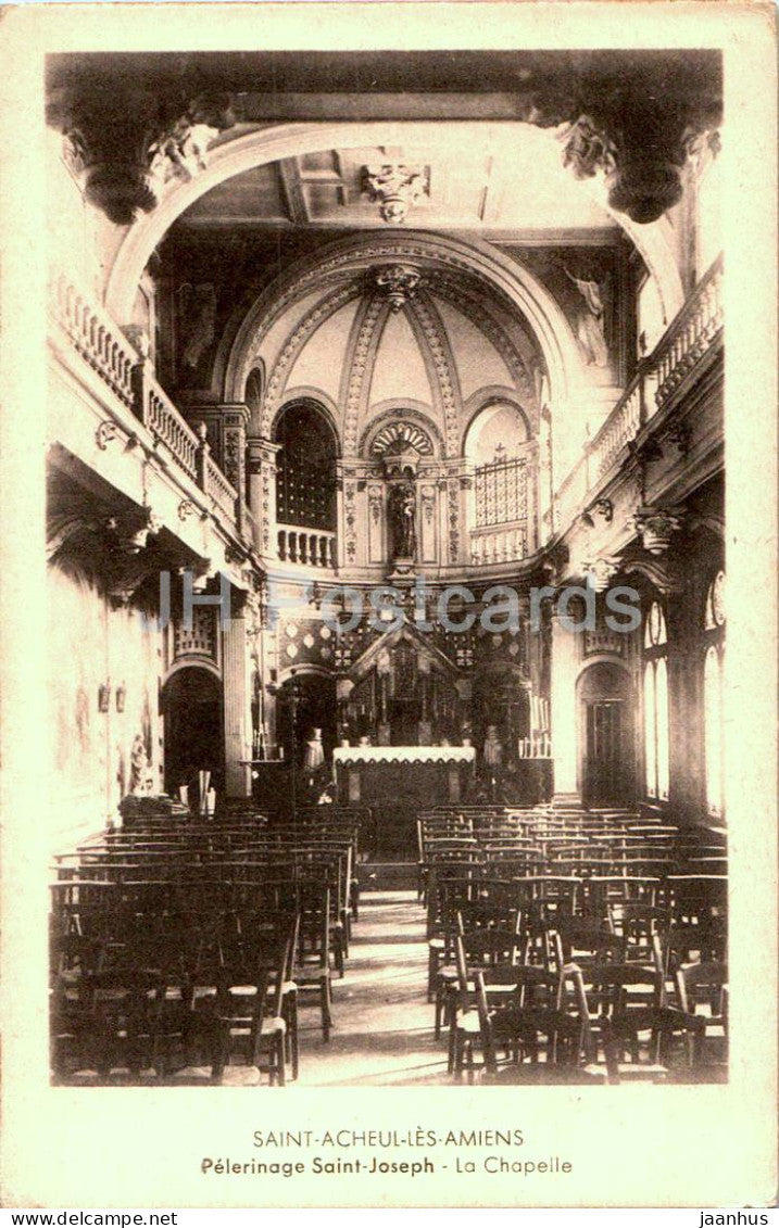 Saint Acheul Amiens - Pelerinage Saint Joseph - La Chapelle - chapel - 1 - old postcard - France - used - JH Postcards