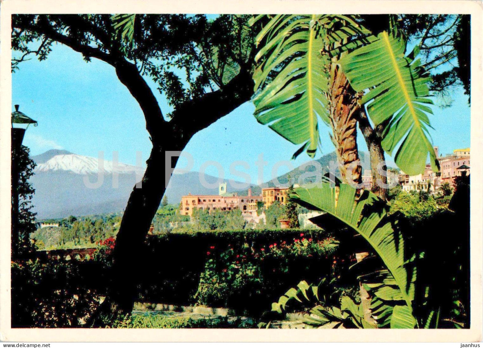 Taormina - Il S Domenico e l'Etna dai giardini pubblici - 22 - 1991 - Italy - used - JH Postcards