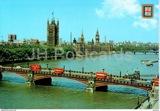 London - The Houses of Parliament and Lambeth Bridge - 47 - England - United Kingdom - unused - JH Postcards
