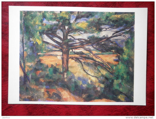 Painting by Paul Cézanne - Great pine-tree near Aix . late 1890s  - french art - unused - JH Postcards
