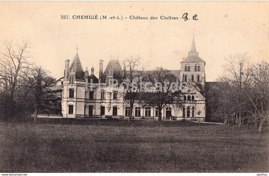 Chemille - Chateau des Cloitres - castle - 327 - old postcard - France - unused - JH Postcards