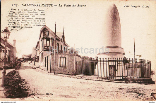 Sainte Adresse - Le Pain de Sucre - 187 - old postcard - 1929 - France - used - JH Postcards