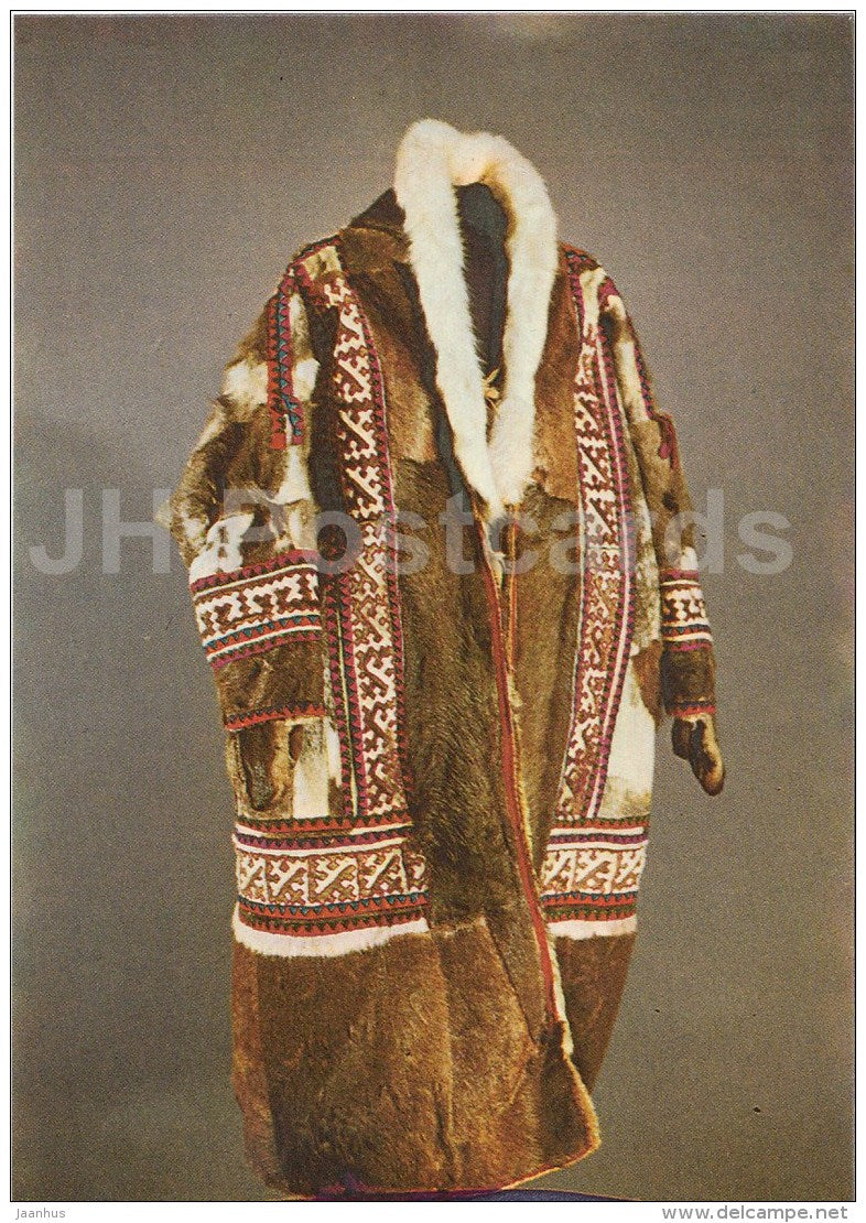 Fur Coat . Khanty People - The Estonian National Museum - 1984 - Estonia USSR - unused - JH Postcards