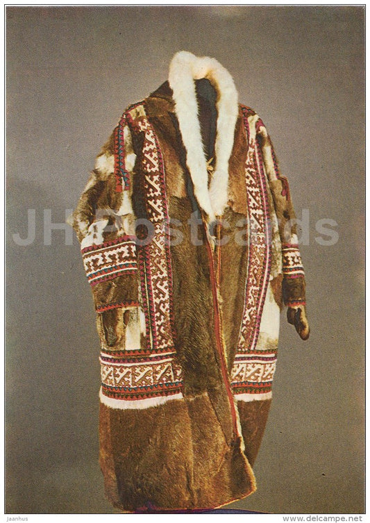 Fur Coat . Khanty People - The Estonian National Museum - 1984 - Estonia USSR - unused - JH Postcards