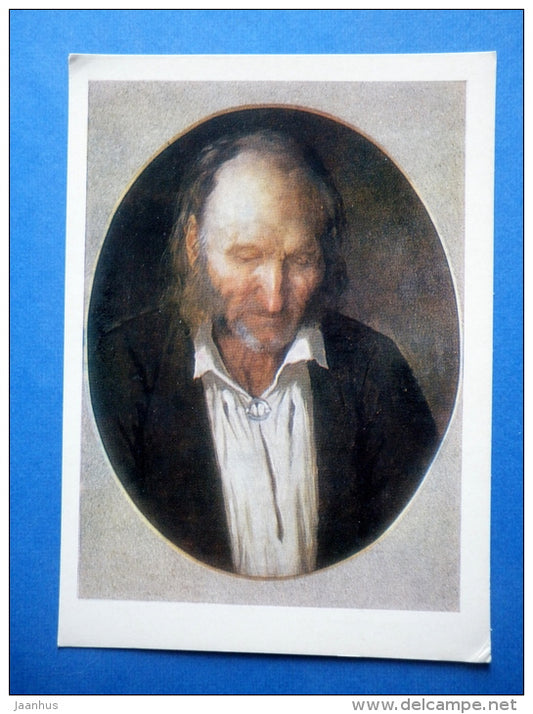 painting by J. Köler - Portret of the Artists Father , 1857-1864 - estonian art - unused - JH Postcards