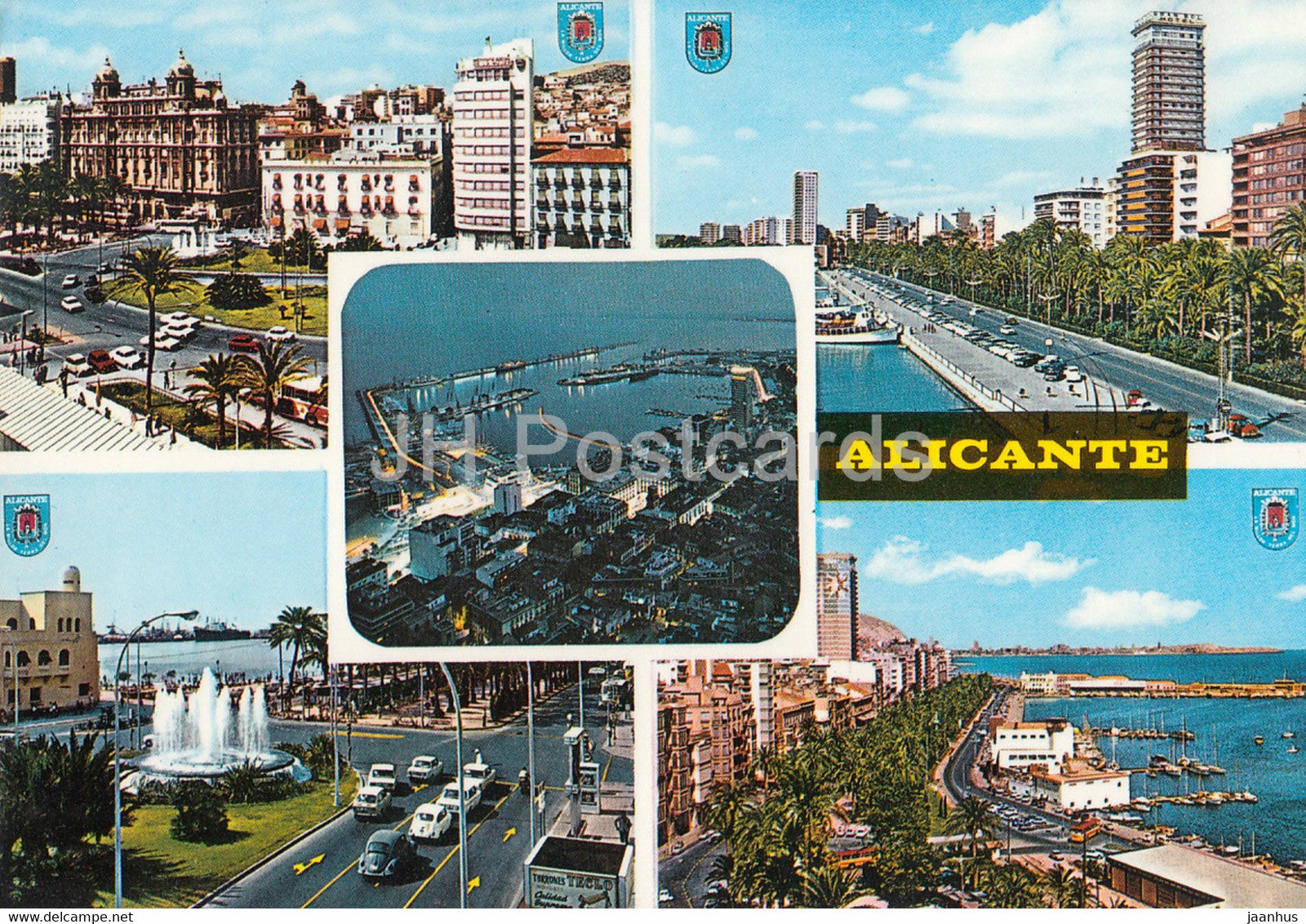 Alicante - City streets - multiview - 114 - 1987 - Spain -  used - JH Postcards