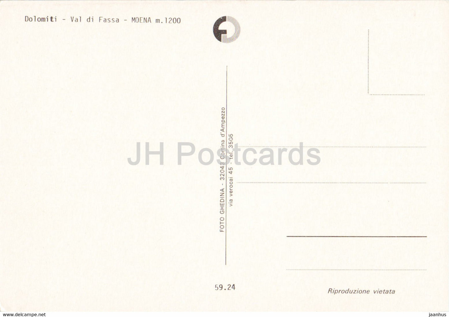 Moena 1200 m - Val di Fassa - Panorama - 59.24 - Italy - unused
