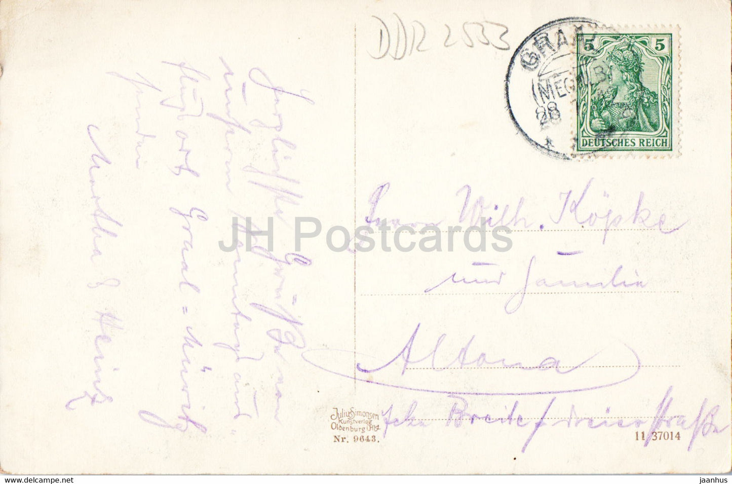 Ostseebad Graal i M - Badestrand - Strand - alte Ansichtskarte - Deutschland - gebraucht