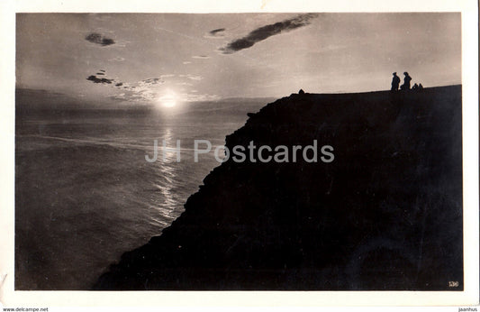 Nordkap - Midnatsol - 136 - old postcard - 1937 - Norway - used - JH Postcards