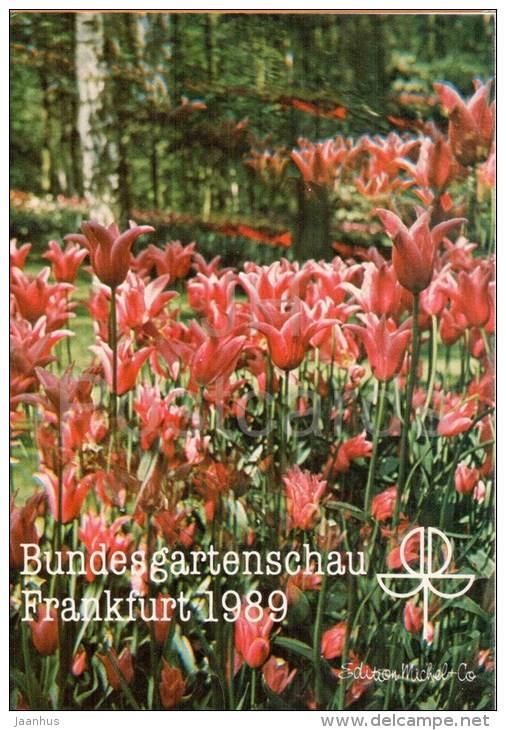 Bundesgartenschau Frankfurt 1989 - flowers - Germany - 1989 gelaufen - JH Postcards