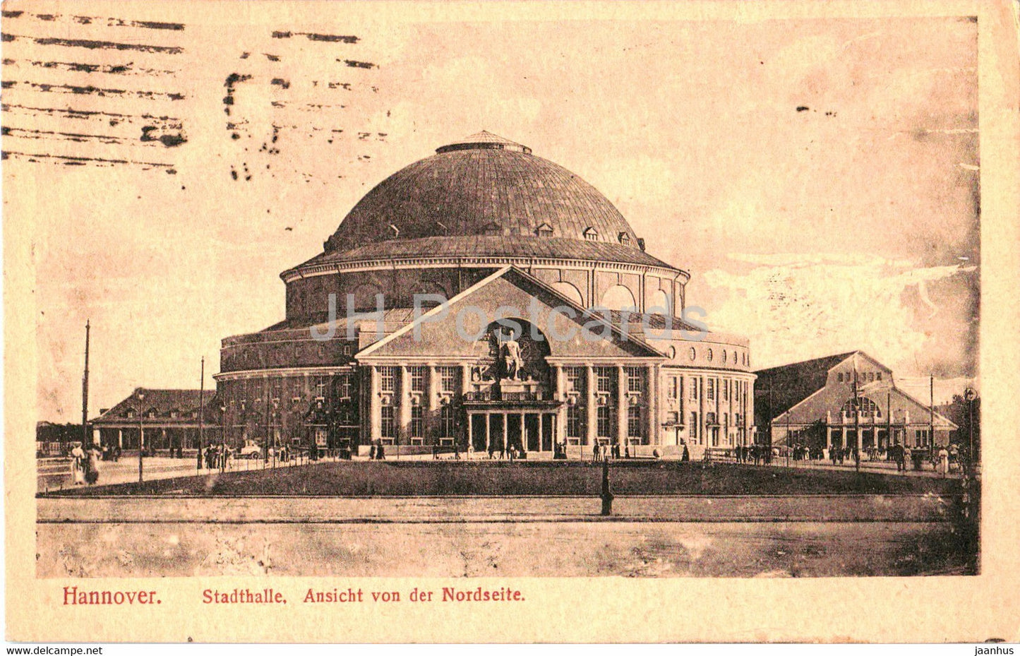 Hanover - Stadthalle - Ansicht von der Nordseite - 20729 - old postcard - 1919 - Germany - used - JH Postcards