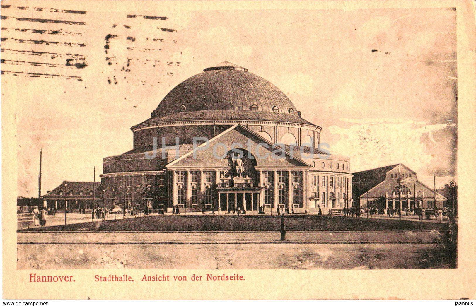 Hanover - Stadthalle - Ansicht von der Nordseite - 20729 - old postcard - 1919 - Germany - used - JH Postcards