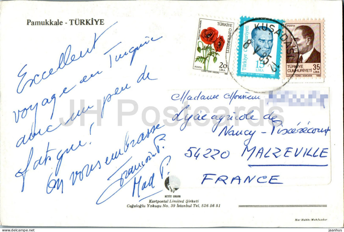 Salzbäder von Pamukkale – 1985 – Türkei – gebraucht 