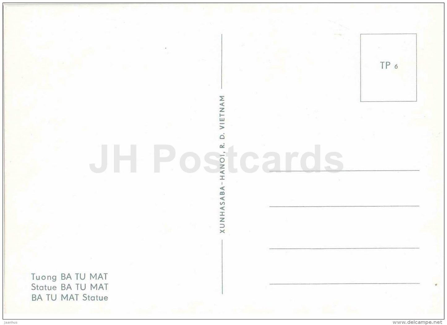 statue Ba Tu Mat - Tay Phuong Pagoda - sculptures figures - Buddhism - religion - Vietnam - unused - JH Postcards