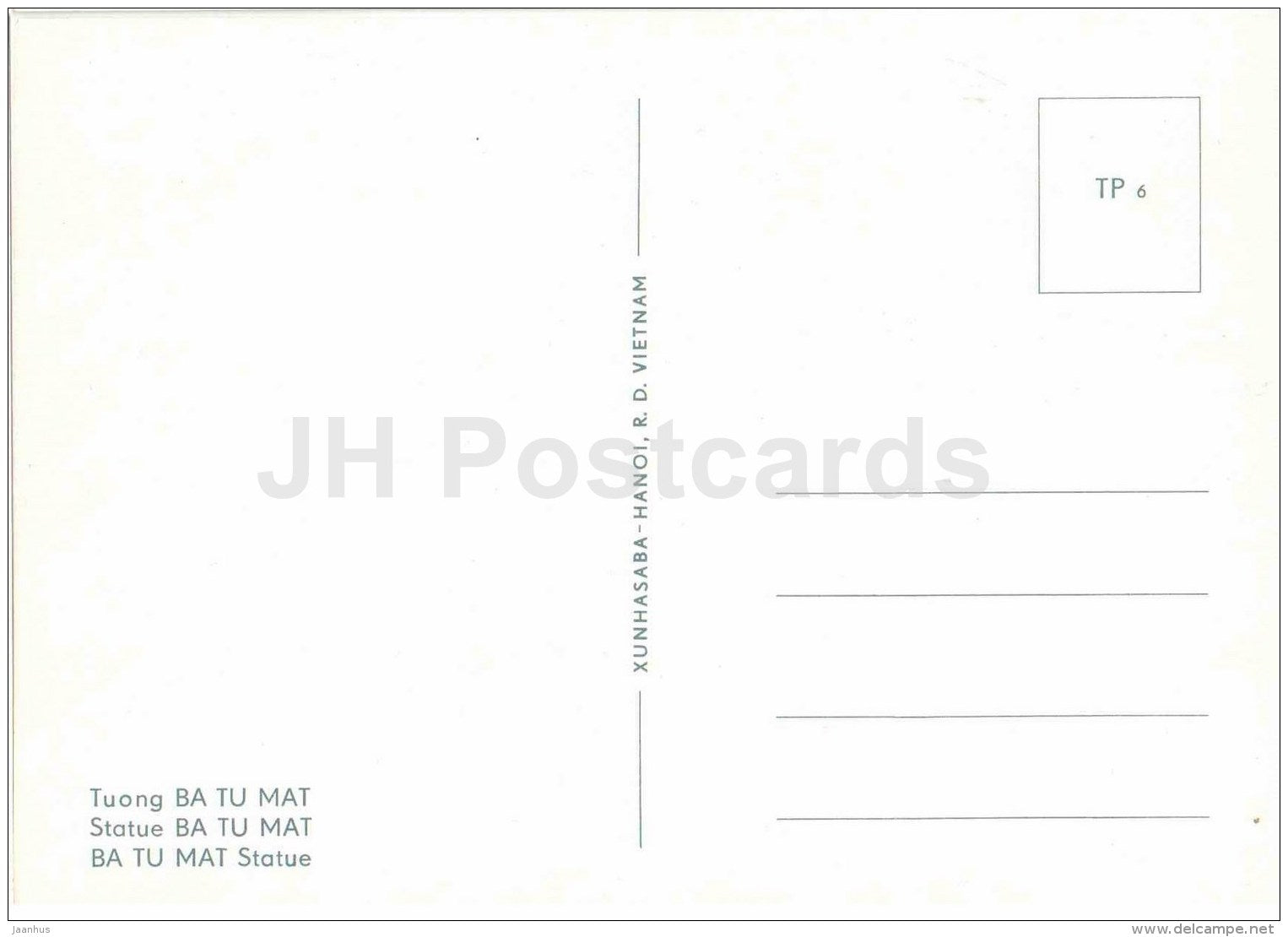 statue Ba Tu Mat - Tay Phuong Pagoda - sculptures figures - Buddhism - religion - Vietnam - unused - JH Postcards