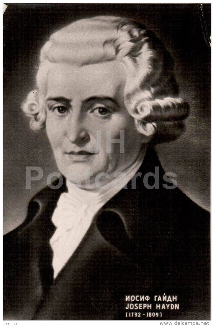 Austrian composer Joseph Haydn - music - photo - 1959 - Russia USSR - unused - JH Postcards