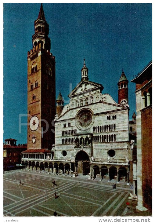 Duomo e Torrazzo - The Cathedral and the Torrazzo Church-Steeple - Cremona - 52 - Italia - Italy - unused - JH Postcards