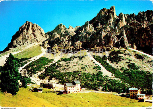 Dolomiti di Fassa - Rifugio Stella Alpina - Dirupi di Larsec - Italy - used - JH Postcards