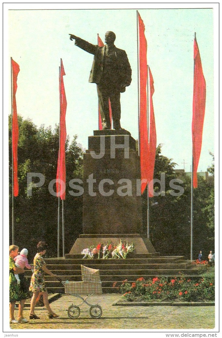 monument to Lenin - Brest - 1977 - Belarus USSR - unused - JH Postcards