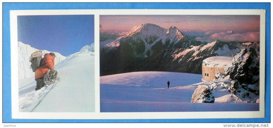 Shelter of Eleven - Elbrus - Mountaneering - alpinism - 1980 - Russia USSR - unused - JH Postcards