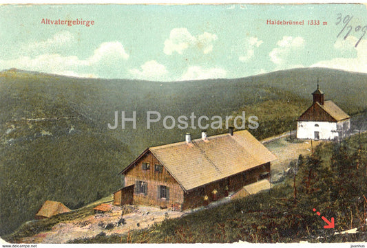 Altvatergebirge - Haidebrunnel 1333 m - Hruby Jesenik - old postcard - 1909 - Czech Republic - used - JH Postcards
