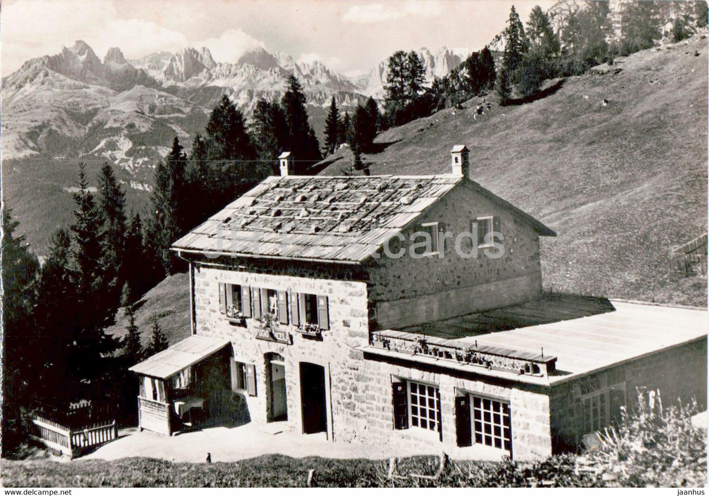 Rifugio Rezila - Moena 1750 m - old postcard - Italy - used - JH Postcards