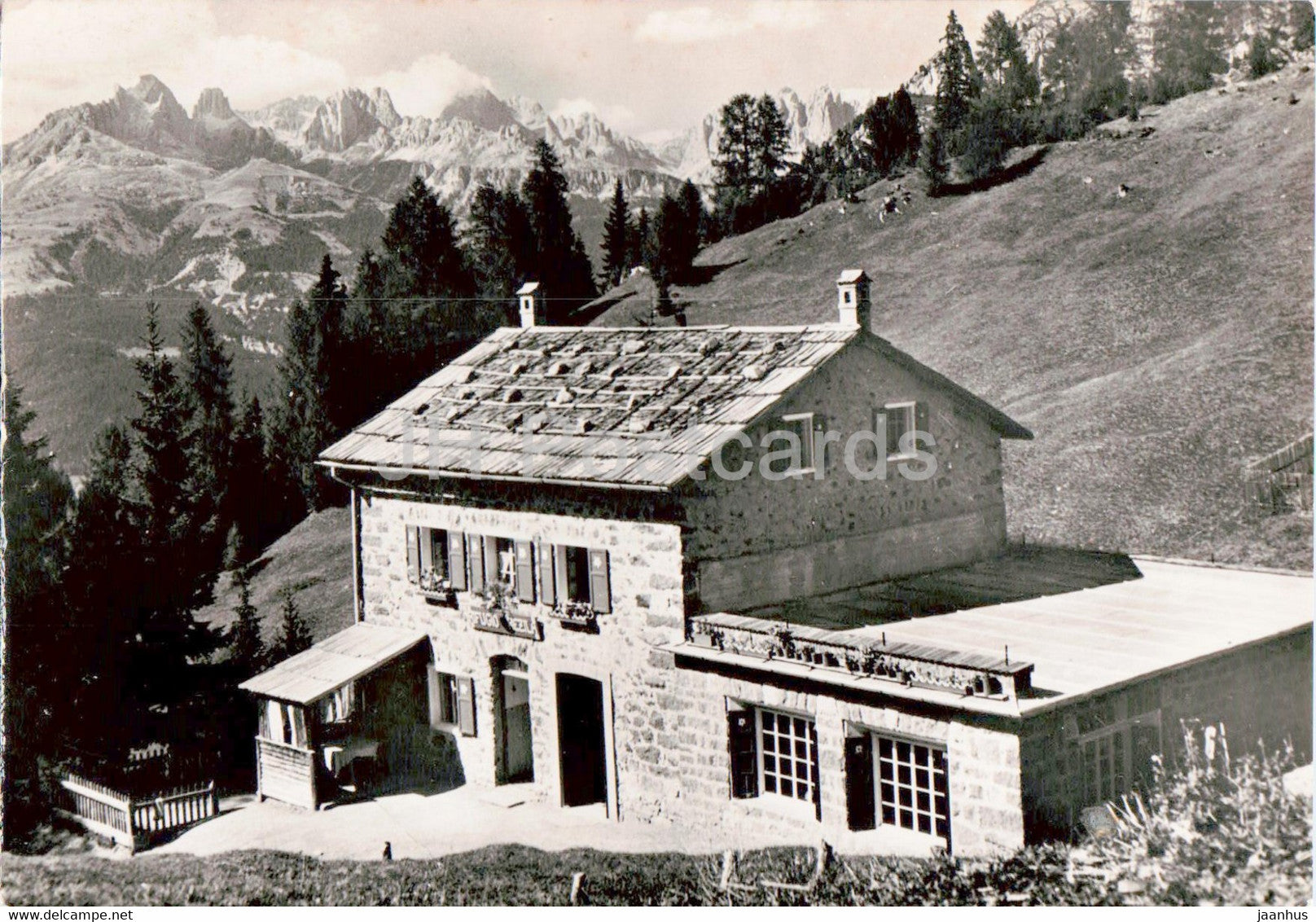 Rifugio Rezila - Moena 1750 m - old postcard - Italy - used - JH Postcards