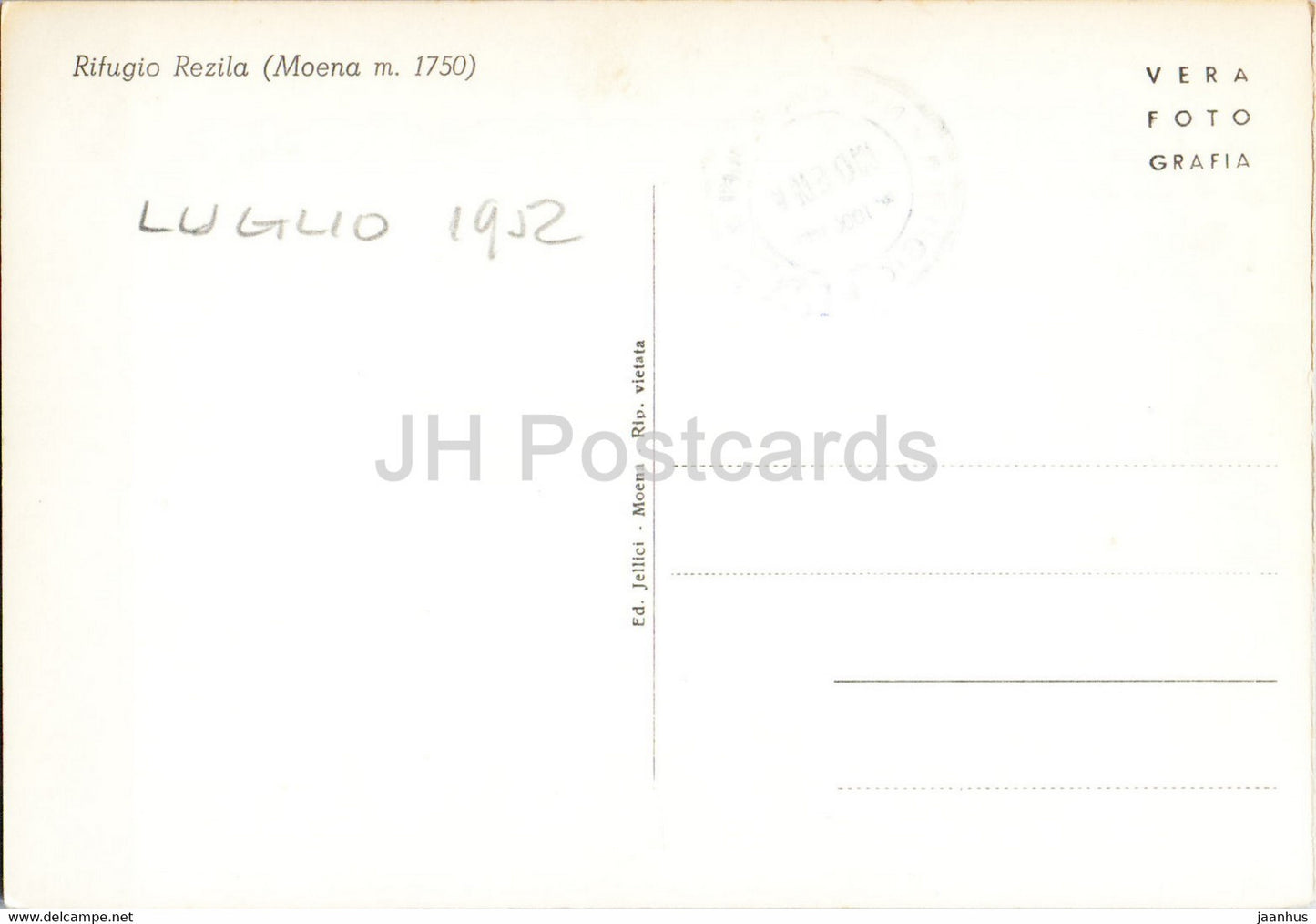 Rifugio Rezila - Moena 1750 m - old postcard - Italy - used