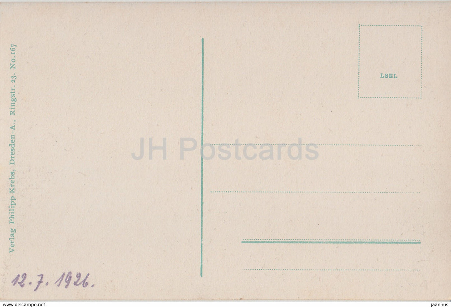 Sachs Schweiz - Rathen - Elbtal mit Lilienstein - 167 - old postcard - 1926 - Germany - used