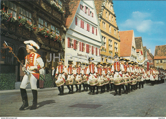 Dinkelsbuhl - Die tausendjahrige Stadt - Knabenkapelle - drummers - Germany - unused - JH Postcards