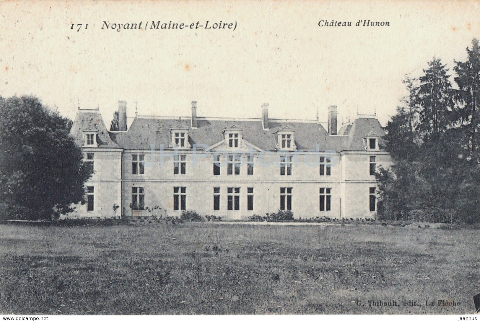 Noyant - Maine et Loire - Chateau d'Hunon - castle - 8 - old postcard - France - used