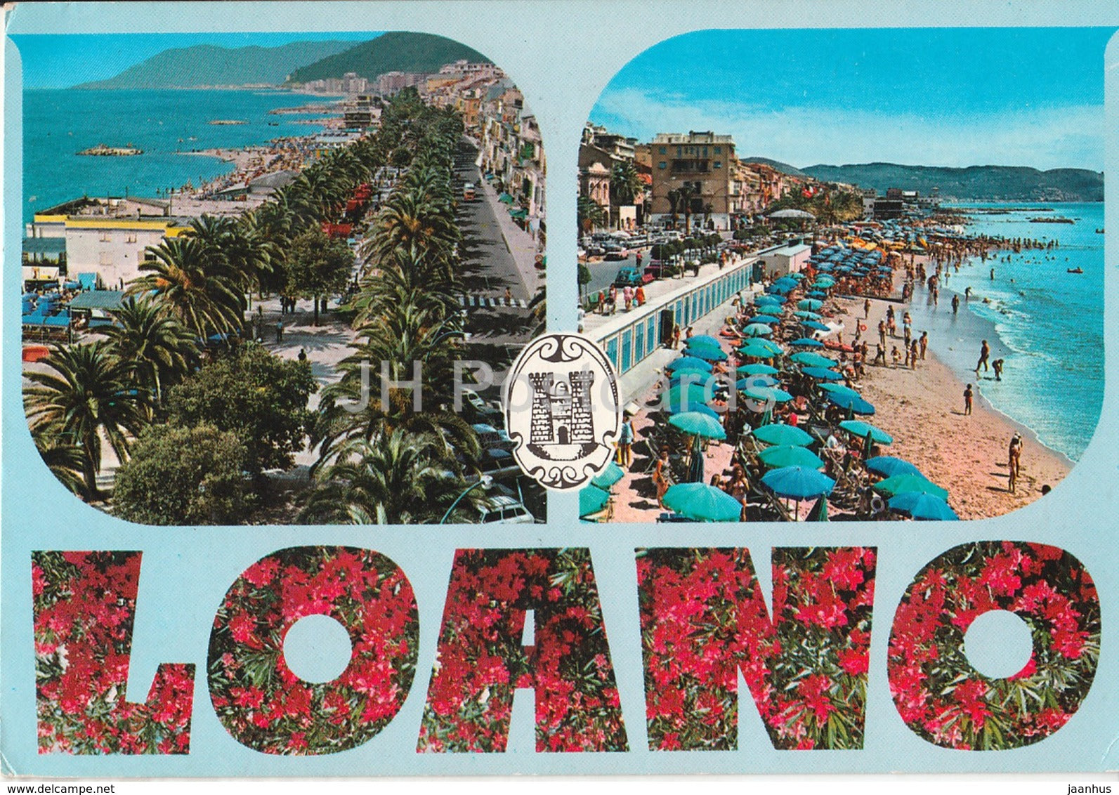 Loano - Beach - multiview - Italy - 1979 - used - JH Postcards