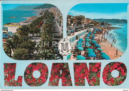 Loano - Beach - multiview - Italy - 1979 - used - JH Postcards