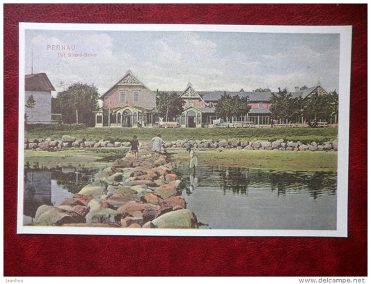 Pärnu - Pernau - The Beach Pavilion - old postcard REPRODUCTION!!! - 1984 - Estonia USSR - unused - JH Postcards