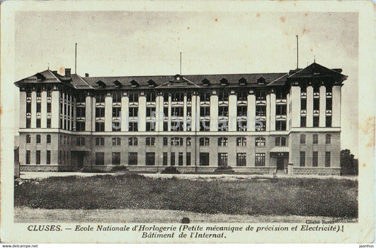 Cluses - Ecole Nationale d'Horlogerie - Batiment de l'Internat - old postcard - 1945 - France - used - JH Postcards