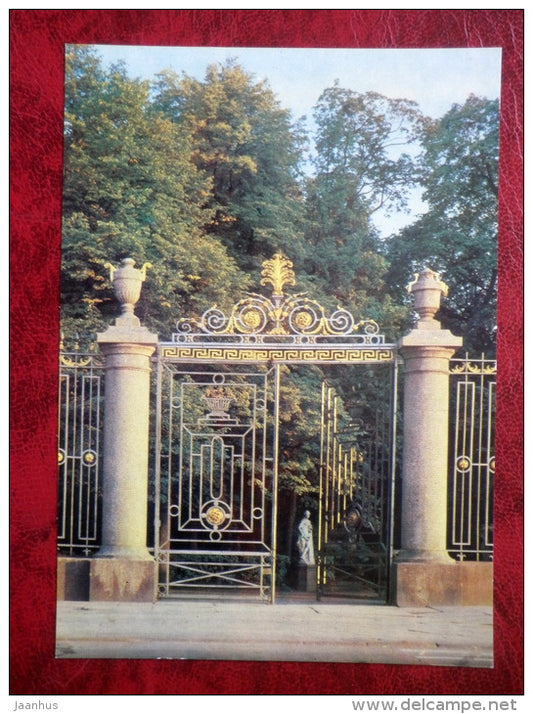 Railings of the Summer Gardens - Leningrad - St. Petersburg - 1984 - Russia USSR - unused - JH Postcards