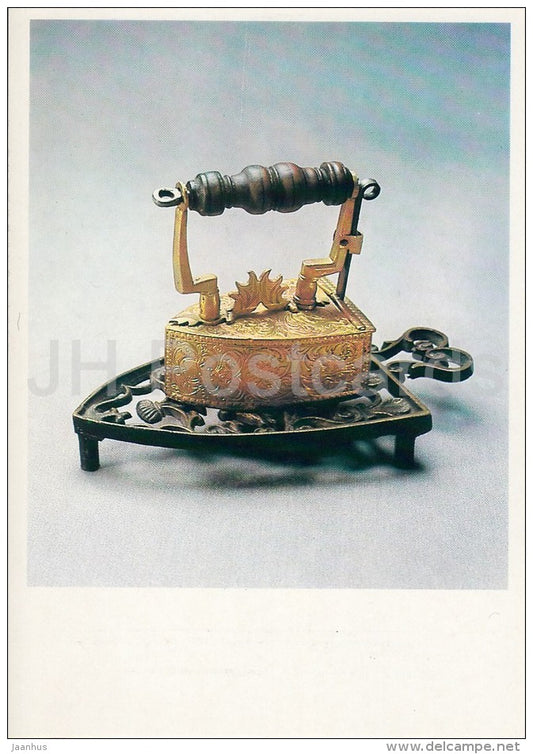 Iron - Iron stand - Copper Art in Russia - 1990 - Russia USSR - unused - JH Postcards