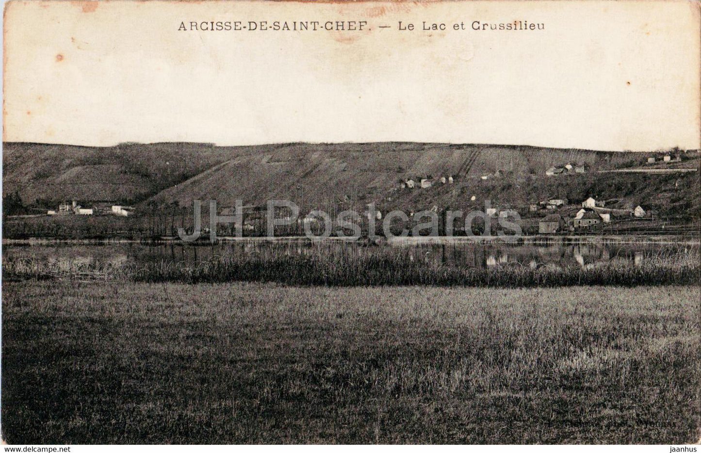 Arcisse de Saint Chef - Le Lac et Grussilieu - old postcard - 1918 - France - used - JH Postcards