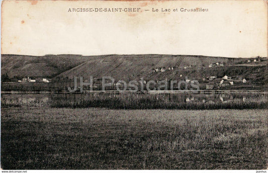 Arcisse de Saint Chef - Le Lac et Grussilieu - old postcard - 1918 - France - used - JH Postcards