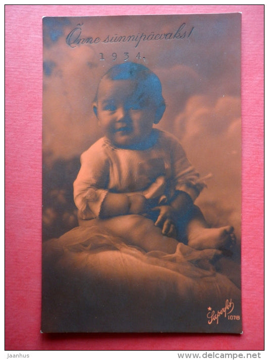 baby - Superfot 1078 - Fotocelere - Italy - old postcard - circulated in Estonia - JH Postcards