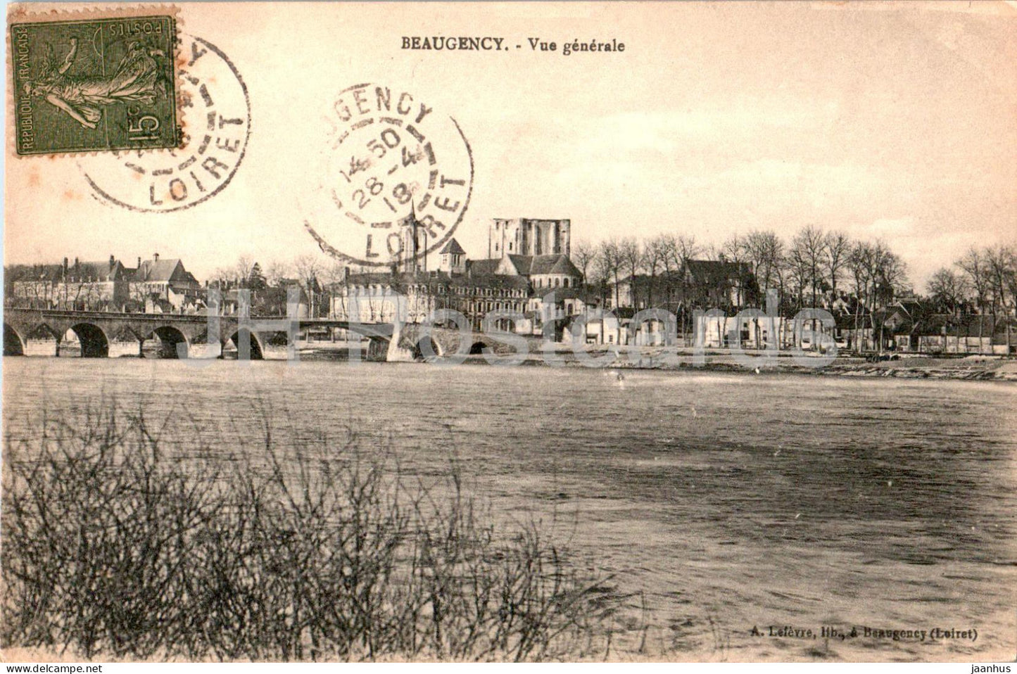 Beaugency - Vue Generale - old postcard - 1918 - France - used - JH Postcards