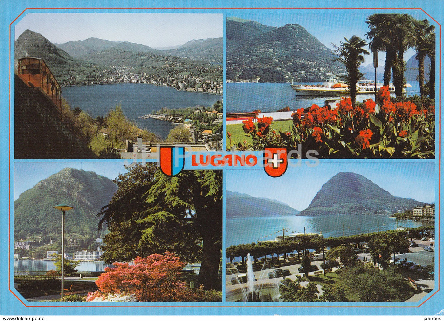 Lugano - Funicolare Cassarate Monte Bre 925 m - funicular - 7792 - 1987 - Switzerland - used - JH Postcards