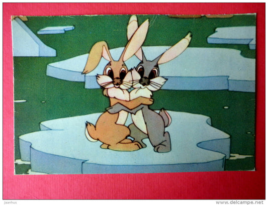 from cartoon Snow-maiden by V. Degtyarov - hare - Soviet Cartoon - 1969 - Russia - USSR - unused - JH Postcards