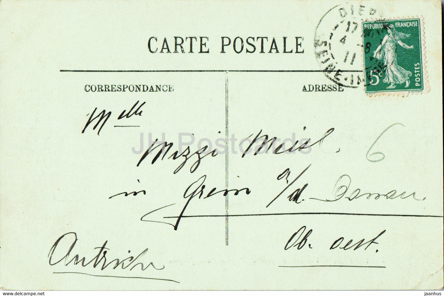 Dieppe - Vue Générale prise de l'Eglise Saint Jacques - 3 - carte postale ancienne - 1911 - France - utilisé