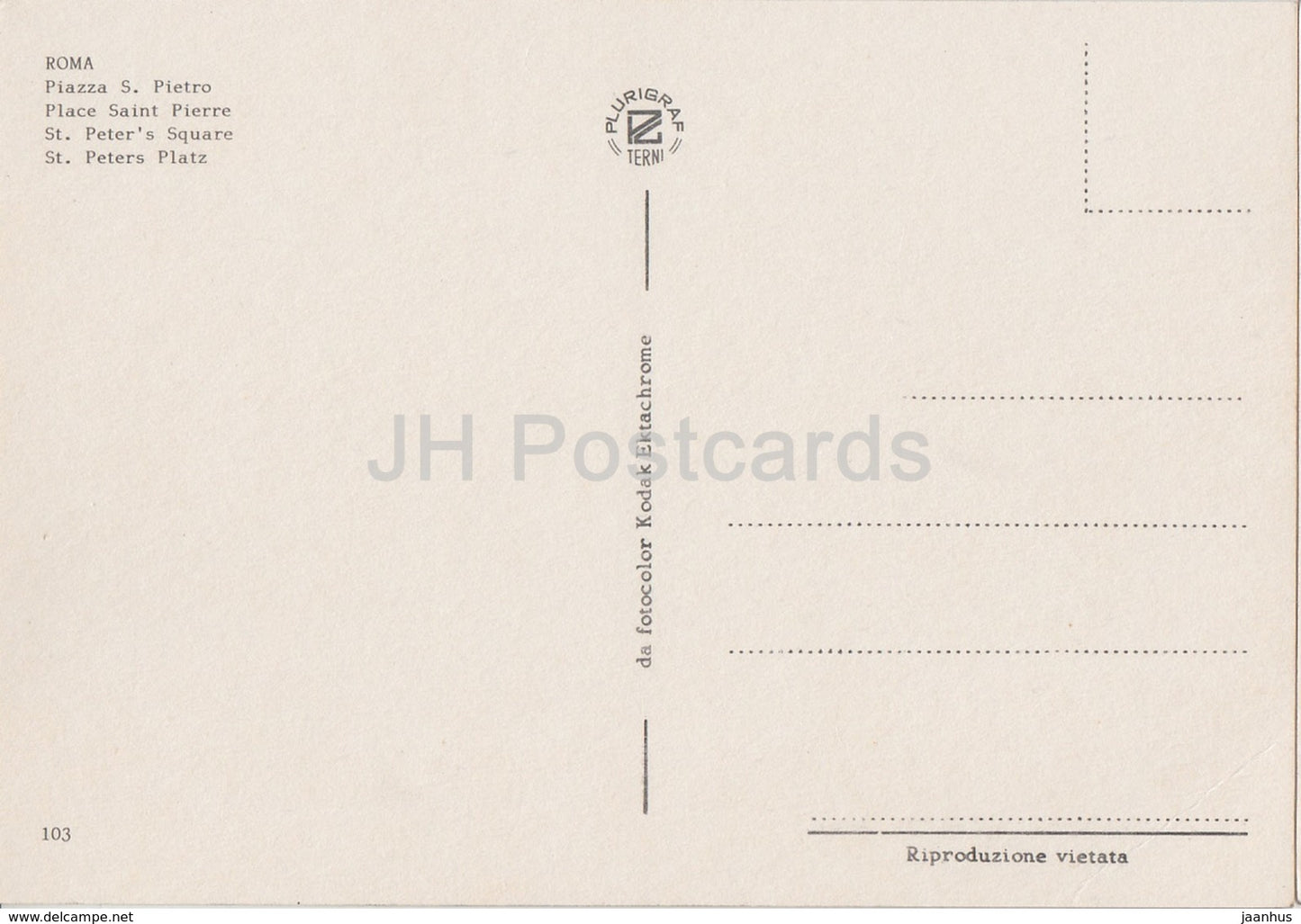 Rome - Roma - St Peter's Square - 103 - Italy - unused
